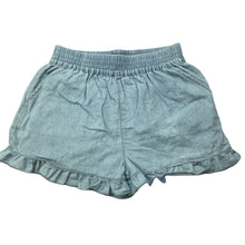 Load image into Gallery viewer, Girls 1964 Denim Co, lightweight chambray cotton shorts, elasticated, FUC, size 6,
