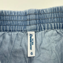Load image into Gallery viewer, Girls 1964 Denim Co, lightweight chambray cotton shorts, elasticated, FUC, size 6,