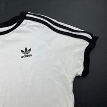 Load image into Gallery viewer, Girls Adidas, white & black cotton t-shirt / top, light marks, FUC, size 6-7,