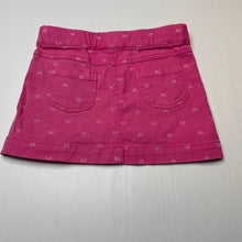 Load image into Gallery viewer, Girls Charlie & Me, pink stretch cotton skirt, adjustable, L: 25.5cm, FUC, size 5,