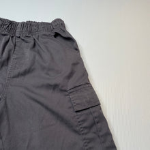 Load image into Gallery viewer, Boys BEARE & LEY, grey school cargo shorts, elasticated, drawcord missing, FUC, size 10,