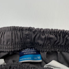 Load image into Gallery viewer, Boys BEARE & LEY, grey school cargo shorts, elasticated, drawcord missing, FUC, size 10,