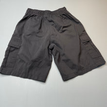 Load image into Gallery viewer, Boys BEARE & LEY, grey school cargo shorts, elasticated, drawcord missing, FUC, size 10,