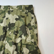 Load image into Gallery viewer, Boys L&D, khaki camo print cotton cargo shorts, W: 32.5cm across, EUC, size 10,
