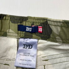 Load image into Gallery viewer, Boys L&D, khaki camo print cotton cargo shorts, W: 32.5cm across, EUC, size 10,