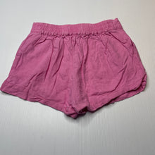 Load image into Gallery viewer, Girls Cotton On, pink viscose / linen shorts, elasticated, GUC, size 6,