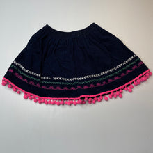 Load image into Gallery viewer, Girls Milkshake, embroidered corduroy cotton skirt, elasticated, L: 29cm, EUC, size 6,