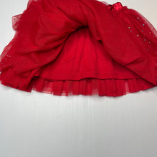 Load image into Gallery viewer, Girls Love 2 Dance, lined red tulle skirt, elasticated, L: 27cm, GUC, size 6,