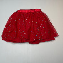 Load image into Gallery viewer, Girls Love 2 Dance, lined red tulle skirt, elasticated, L: 27cm, GUC, size 6,