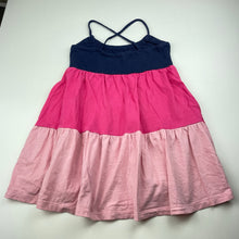 Load image into Gallery viewer, Girls cotton, casual summer dress, no labels, armpit to armpit: 29.5cm, FUC, size 4-5, L: 55cm