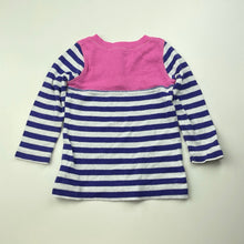 Load image into Gallery viewer, Girls Cotton On, striped cotton long sleeve top, FUC, size 1,