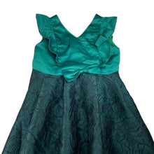 Load image into Gallery viewer, Girls lined, emerald green party / formal dress, armpit to armpit: 36.5cm, GUC, size 10-12, L: 76cm