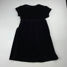 Load image into Gallery viewer, Girls George, black velvet & sequin party / formal dress, EUC, size 6, L: 57cm