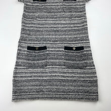 Load image into Gallery viewer, Girls GAP, black & white knitted short sleeve dress, EUC, size 8, L: 65cm