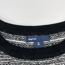 Load image into Gallery viewer, Girls GAP, black & white knitted short sleeve dress, EUC, size 8, L: 65cm
