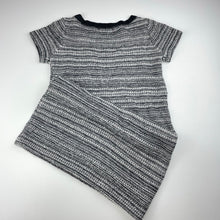 Load image into Gallery viewer, Girls GAP, black & white knitted short sleeve dress, EUC, size 8, L: 65cm