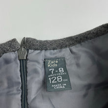 Load image into Gallery viewer, Girls Zara, lined wool blend short sleeve dress, EUC, size 7-8, L: 69cm