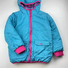 Load image into Gallery viewer, Girls Lily & Dan, reversible hooded jacket / coat, FUC, size 6,
