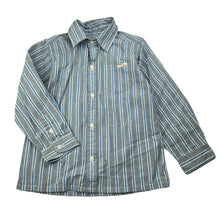 Load image into Gallery viewer, Boys Andy + Crew, striped lightweight cotton long sleeve shirt, EUC, size 4,