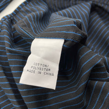 Load image into Gallery viewer, Boys FRED BRACKS, black & blue stripe long sleeve dress shirt, EUC, size 7,