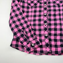 Load image into Gallery viewer, Girls Junior Zone, checked flannel cotton long sleeve shirt, EUC, size 12,