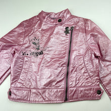 Load image into Gallery viewer, Girls George, Tinker Bell embroidered lightweight jacket, discolouration left sleeve, FUC, size 5-6,