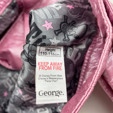 Load image into Gallery viewer, Girls George, Tinker Bell embroidered lightweight jacket, discolouration left sleeve, FUC, size 5-6,