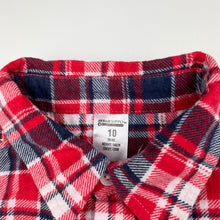 Load image into Gallery viewer, Boys Urban Supply, checked flannel cotton long sleeve shirt, EUC, size 10,