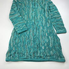 Load image into Gallery viewer, Girls COOGI AUSTRALIA, knitted mercerised cotton sweater dress, small pulls, GUC, size 7, L: 65cm