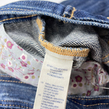 Load image into Gallery viewer, Girls HTG 81, distressed denim jacket, Sz:M, armpit to armpit: 34cm, shoulder to cuff: 53.5cm, GUC, size 10-12,