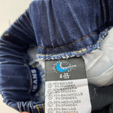 Load image into Gallery viewer, Boys Fashion Jeans Co, distressed stretch denim pants, elasticated, Inside leg: 37cm, EUC, size 4,