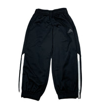 Load image into Gallery viewer, Boys Adidas, black track pants, elasticated, Inside leg: 40.5cm, FUC, size 3-4,