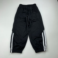 Load image into Gallery viewer, Boys Adidas, black track pants, elasticated, Inside leg: 40.5cm, FUC, size 3-4,