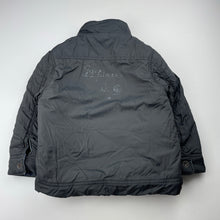 Load image into Gallery viewer, Boys Jack & Milly, reversible blue denim / grey jacket / coat, wash fade, FUC, size 4,