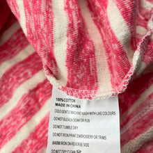 Load image into Gallery viewer, Girls Milkshake, striped cotton hooded top, light mark right sleeve, FUC, size 8,
