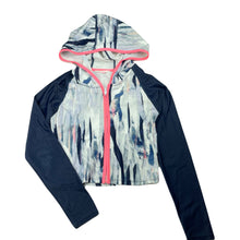 Load image into Gallery viewer, Girls Lemonade, cropped activewear hooded top, pilling back sleeves, FUC, size 8,
