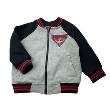 Load image into Gallery viewer, Boys AFL Official, Essendon Bombers fleece lined zip up sweater, GUC, size 2,