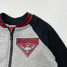 Load image into Gallery viewer, Boys AFL Official, Essendon Bombers fleece lined zip up sweater, GUC, size 2,