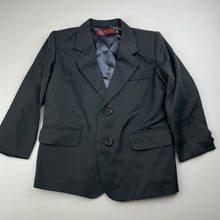 Load image into Gallery viewer, Boys Buu Buu Fashions, grey suit jacket & pants, elasticated, Inside leg: 34.5cm, EUC, size 4,