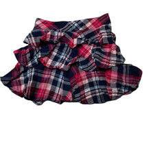 Load image into Gallery viewer, Girls Gymboree, lined tiered cotton skirt, adjustable, L: 33cm, EUC, size 8,