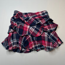 Load image into Gallery viewer, Girls Gymboree, lined tiered cotton skirt, adjustable, L: 33cm, EUC, size 8,