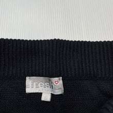 Load image into Gallery viewer, Girls Fresh Baked, black knitted cotton skirt, elasticated, L: 28.5cm, GUC, size 6,