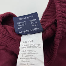 Load image into Gallery viewer, Boys Match It, maroon fleece lined track pants, elasticated, Inside leg: 39.5cm, GUC, size 4,