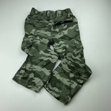 Load image into Gallery viewer, Boys Old Navy, khaki camo print cotton cargo pants, elasticated, Inside leg: 42cm, GUC, size 4,