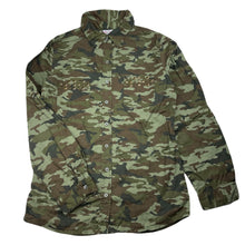Load image into Gallery viewer, Girls All 4 Me, camo print cotton long sleeve shirt, small marks, FUC, size 10,
