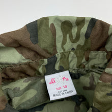 Load image into Gallery viewer, Girls All 4 Me, camo print cotton long sleeve shirt, small marks, FUC, size 10,