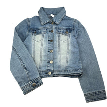 Load image into Gallery viewer, Girls Target, blue stretch denim jacket, FUC, size 8,
