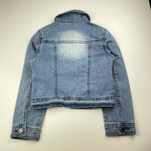Load image into Gallery viewer, Girls Target, blue stretch denim jacket, FUC, size 8,