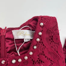 Load image into Gallery viewer, Girls Blue Sky, lined lace party dress, FUC, size 0, L: 40cm