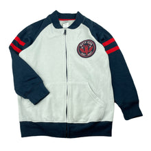 Load image into Gallery viewer, Boys Urban Supply, fleece lined zip up sweater, light marks right shoulder, FUC, size 7,